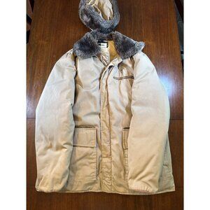 Vintage Browning Goose Down Hunting Jacket Coat Paper Tag 46 with Hat Size XL